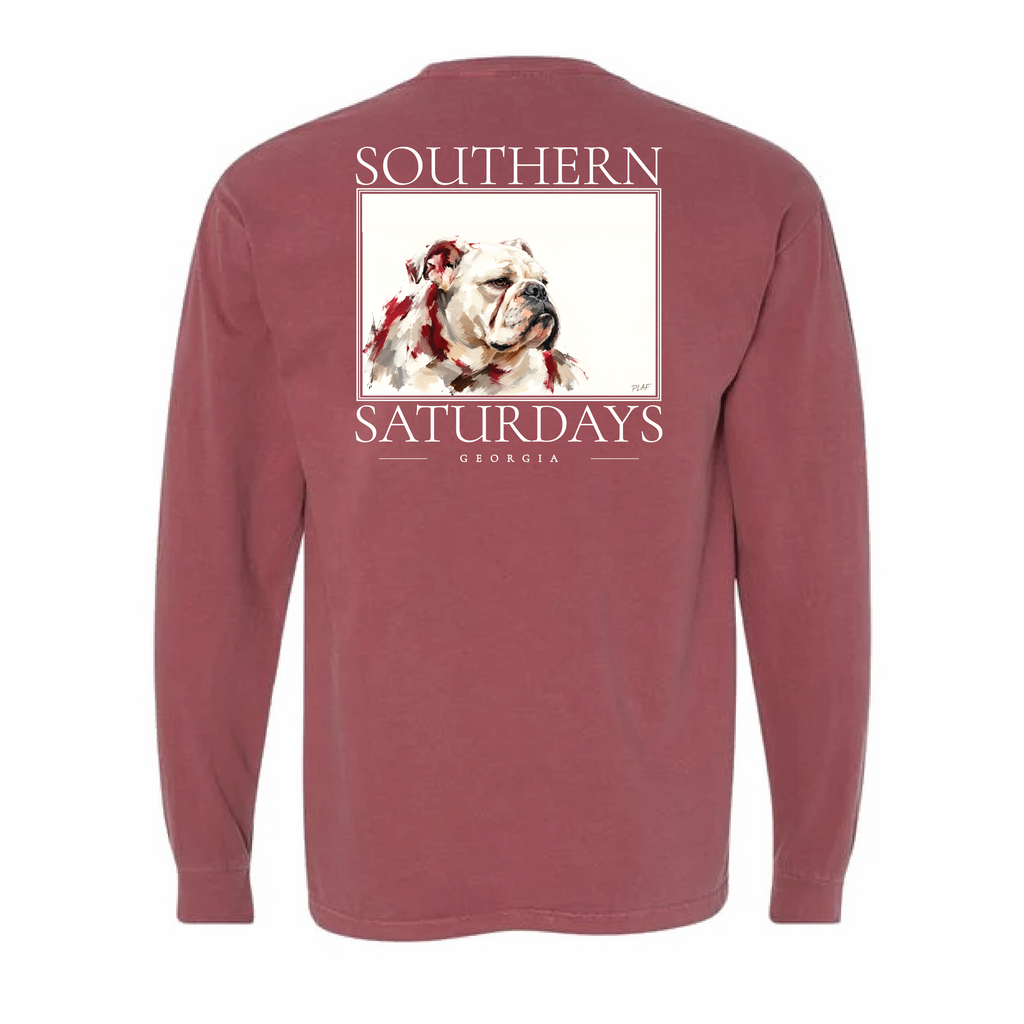 GA - Southern Saturdays Bulldog Long Sleeve Tee