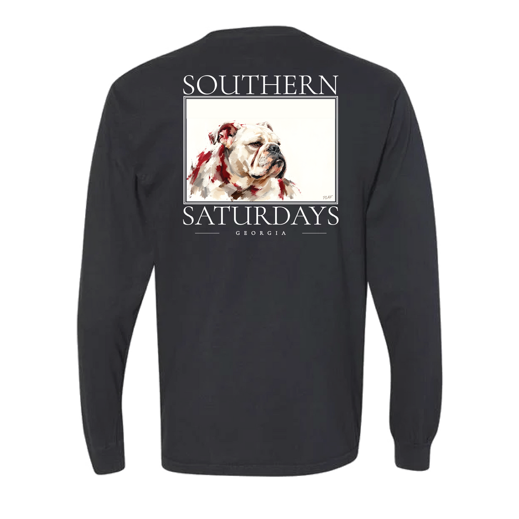 GA - Southern Saturdays Bulldog Long Sleeve Tee