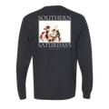 GA - Southern Saturdays Bulldog Long Sleeve Pocket Tee