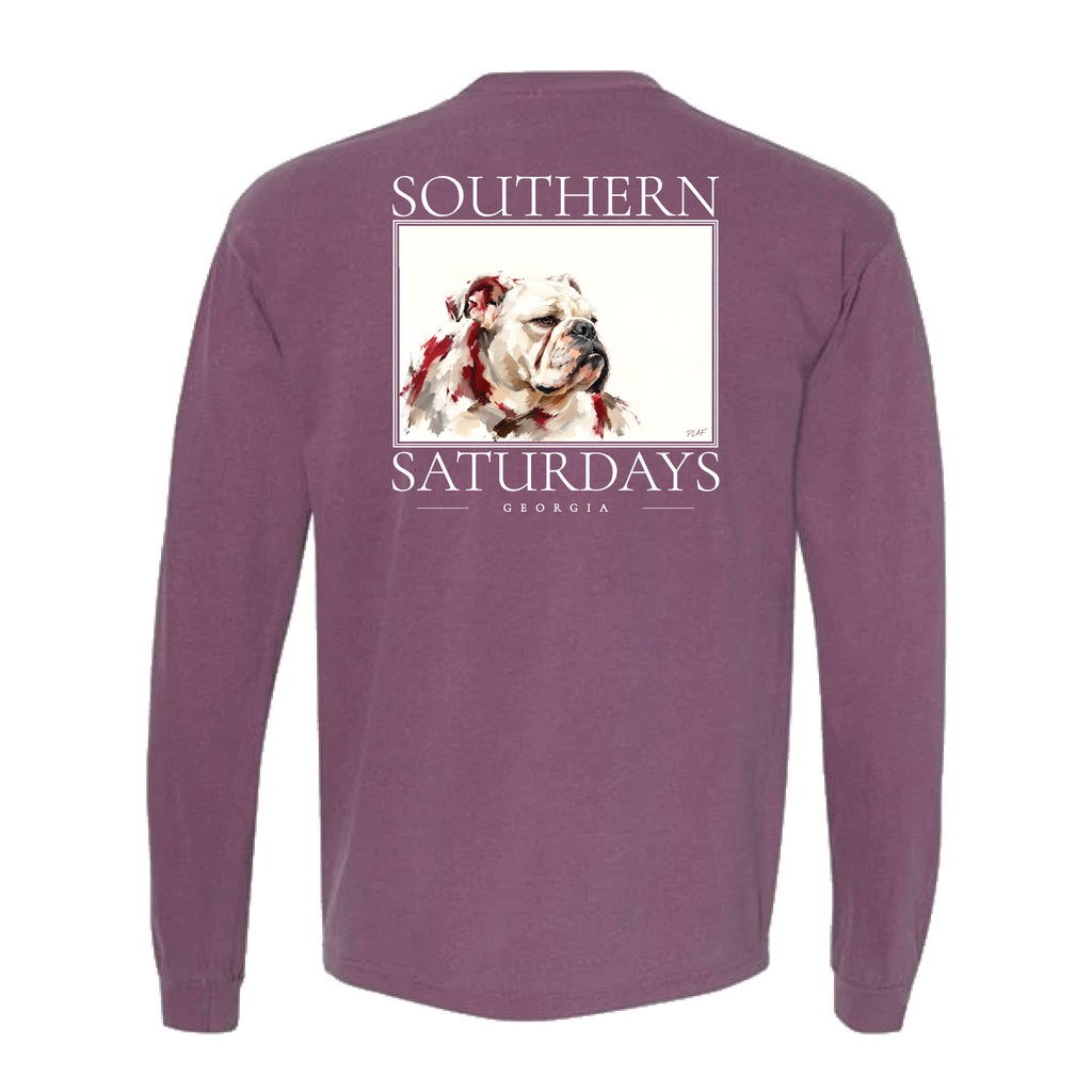 GA - Southern Saturdays Bulldog Long Sleeve Tee