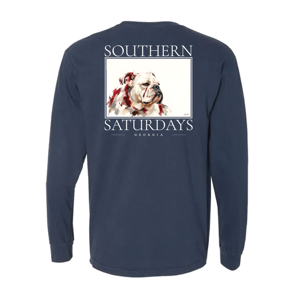 GA - Southern Saturdays Bulldog Long Sleeve Tee