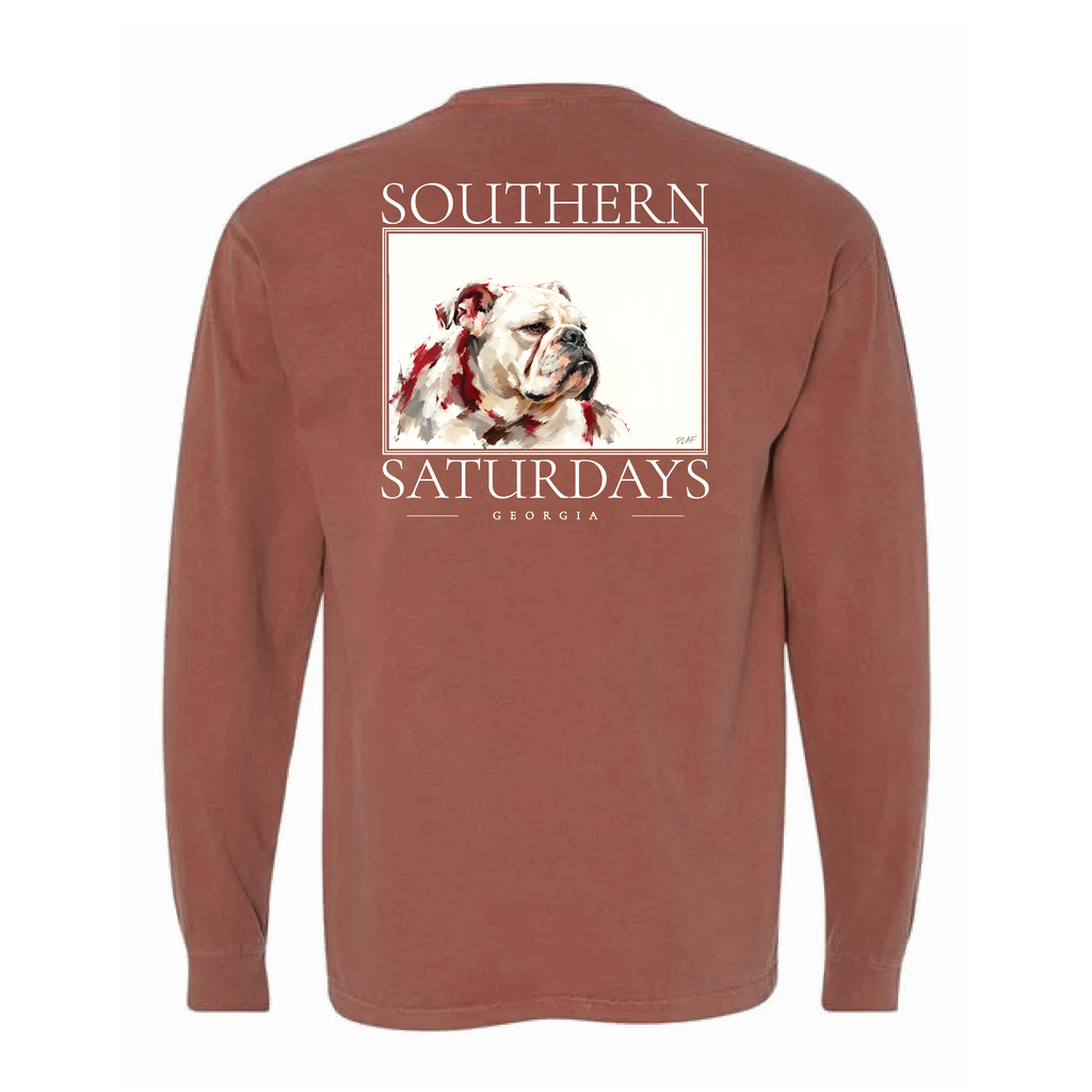 GA - Southern Saturdays Bulldog Long Sleeve Tee