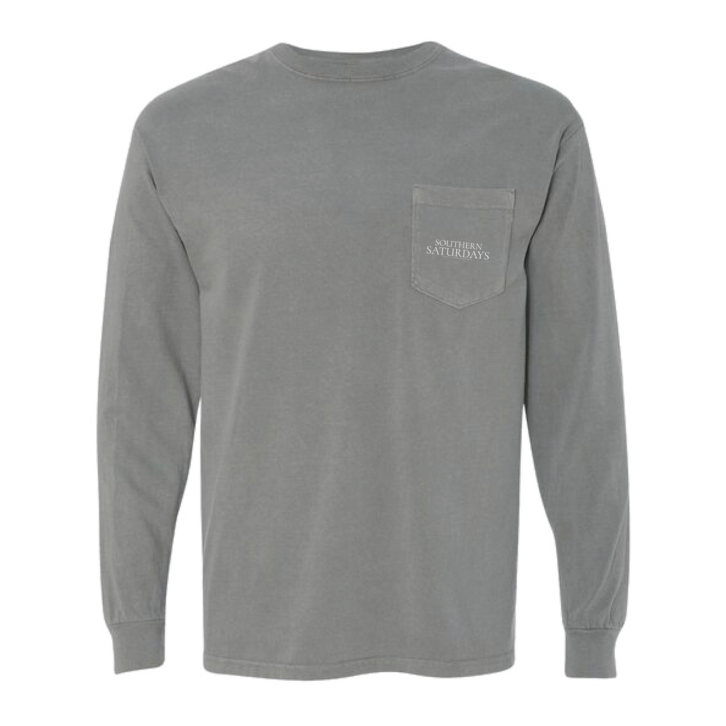 AL - Southern Saturdays Elephant Long Sleeve Pocket Tee