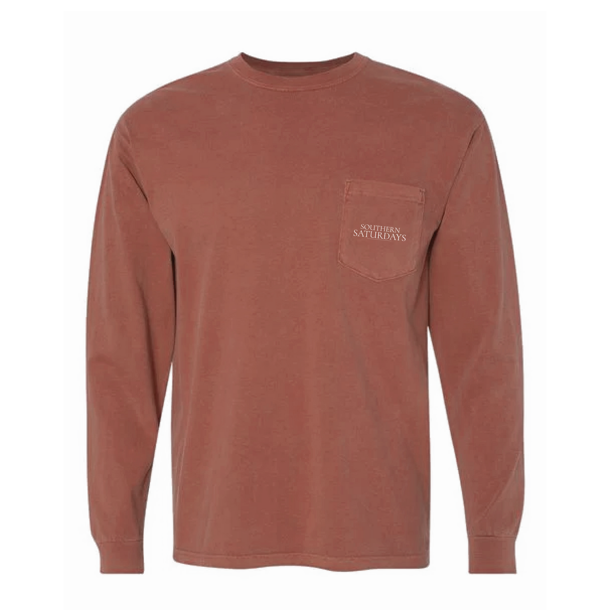 AL - Southern Saturdays Elephant Long Sleeve Pocket Tee