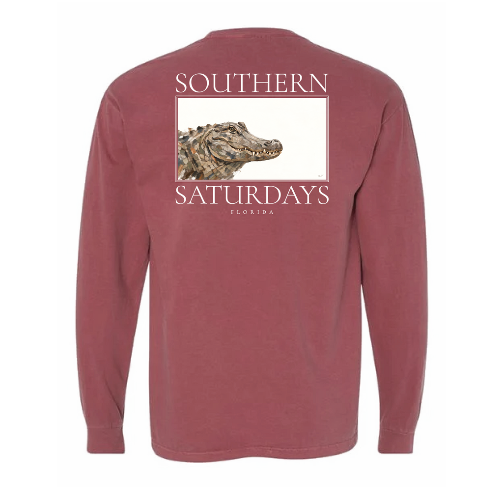 FL - Southern Saturdays Gator Long Sleeve Pocket Tee