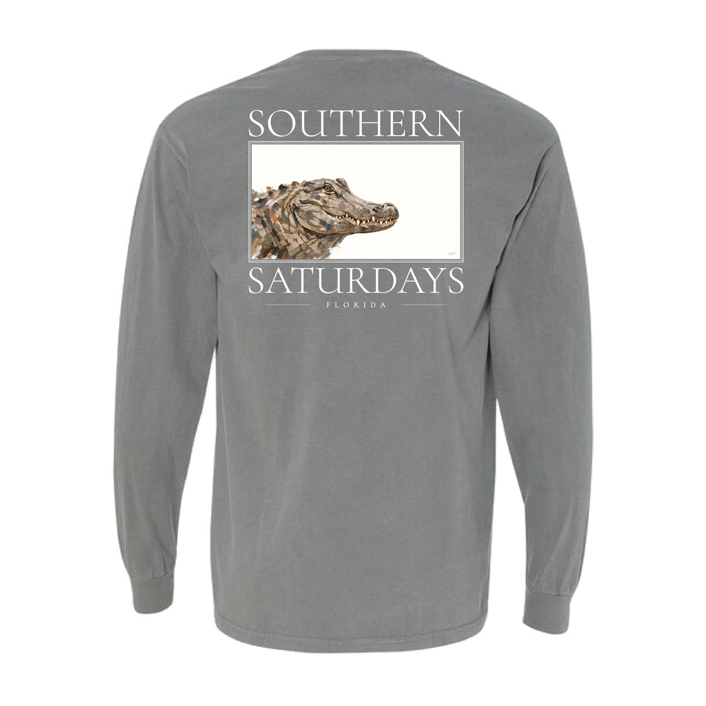 FL - Southern Saturdays Gator Long Sleeve Pocket Tee