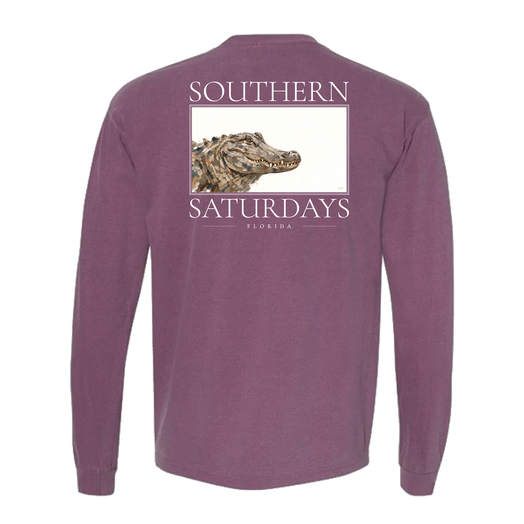FL - Southern Saturdays Gator Long Sleeve Pocket Tee