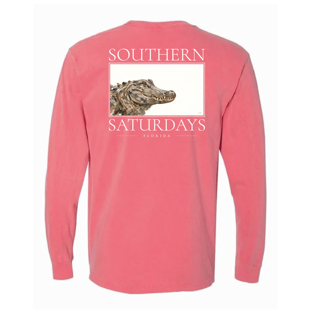 FL - Southern Saturdays Gator Long Sleeve Pocket Tee