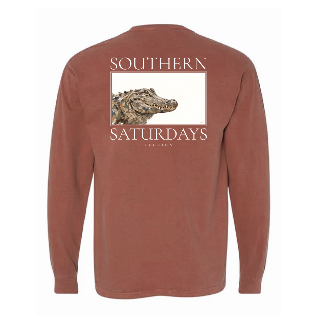 FL - Southern Saturdays Gator Long Sleeve Pocket Tee