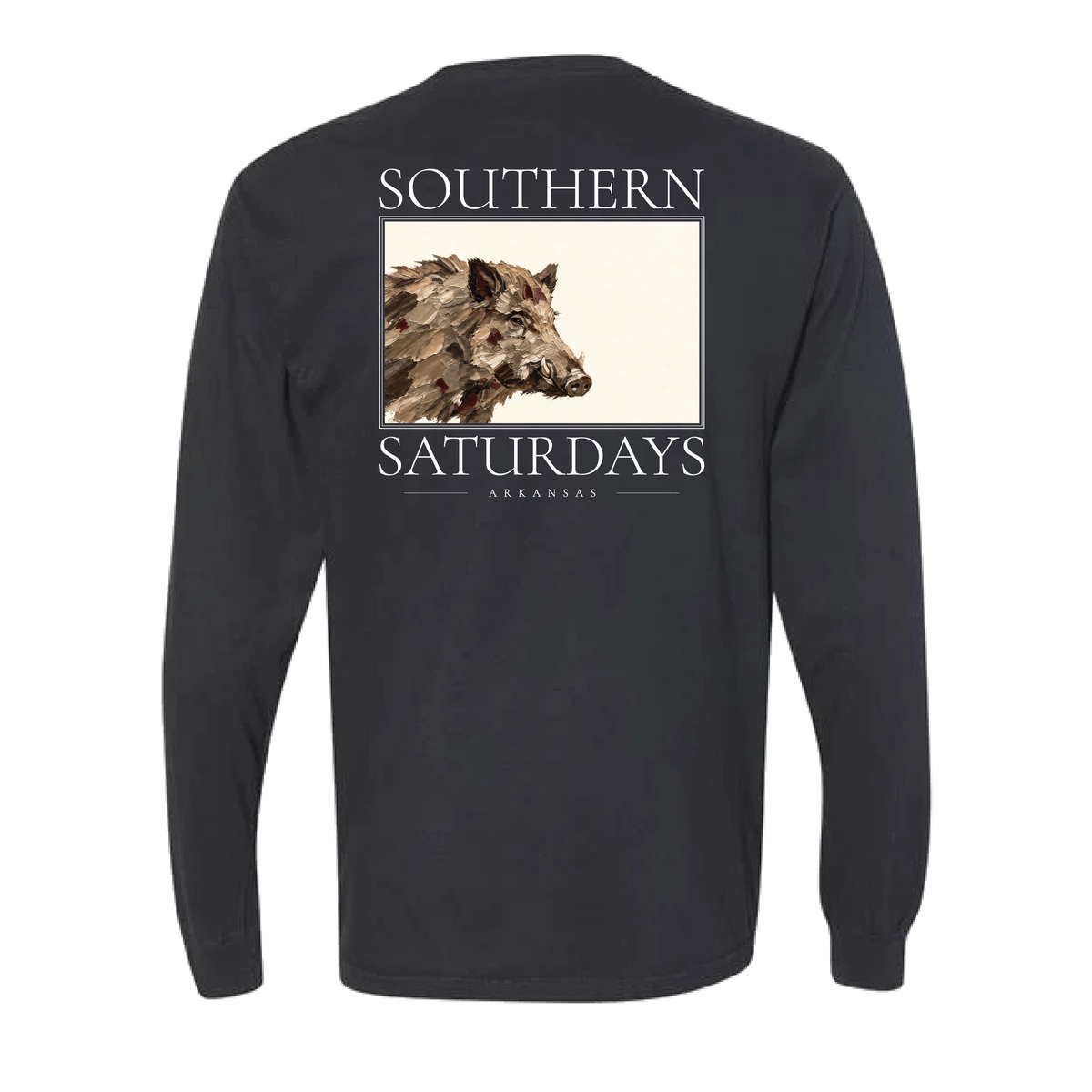 AR - Southern Saturdays Wild Hog Long Sleeve Pocket Tee