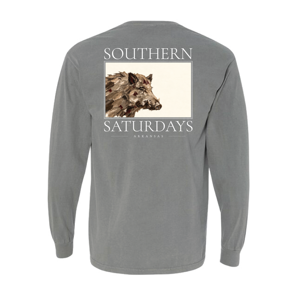 AR - Southern Saturdays Wild Hog Long Sleeve Pocket Tee
