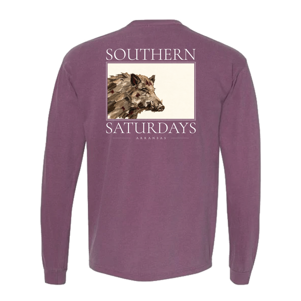AR - Southern Saturdays Wild Hog Long Sleeve Pocket Tee