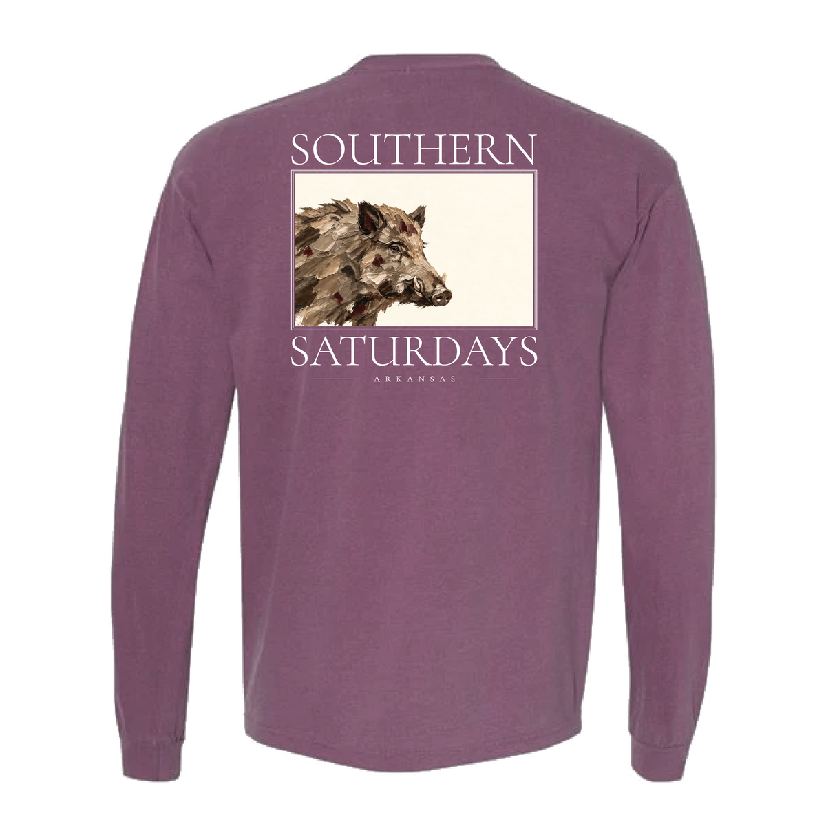AR - Southern Saturdays Wild Hog Long Sleeve Pocket Tee