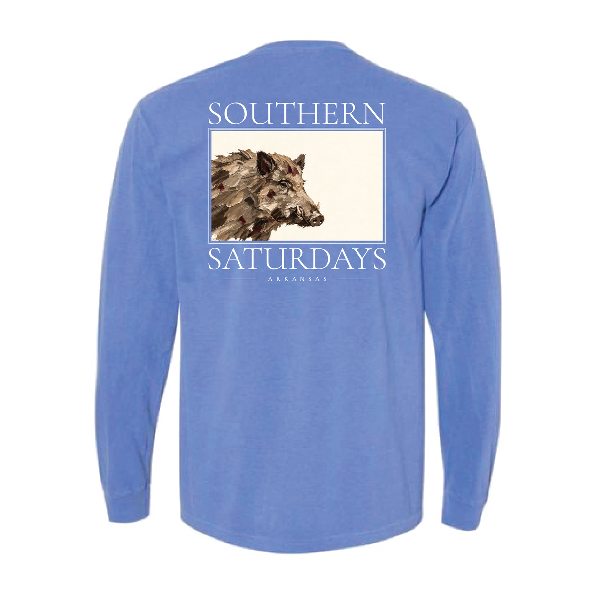 AR - Southern Saturdays Wild Hog Long Sleeve Pocket Tee