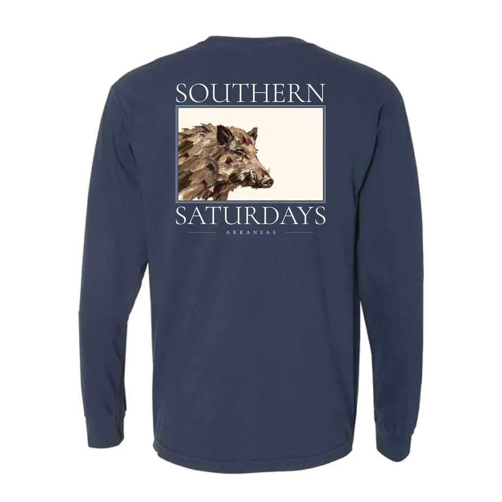 AR - Southern Saturdays Wild Hog Long Sleeve Pocket Tee