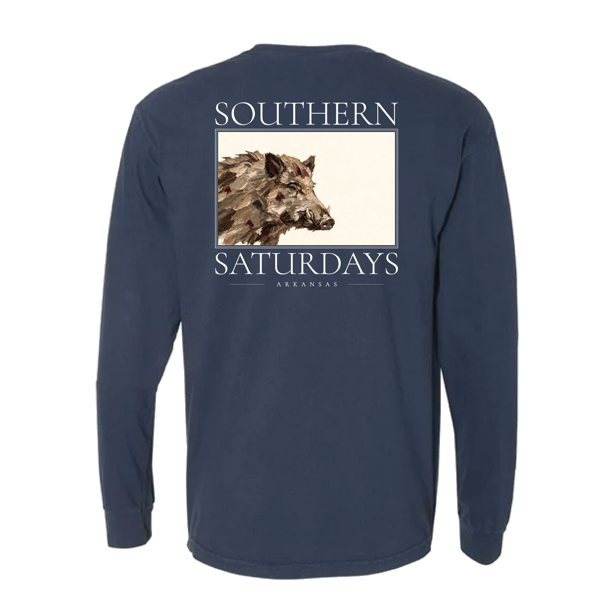 AR - Southern Saturdays Wild Hog Long Sleeve Pocket Tee