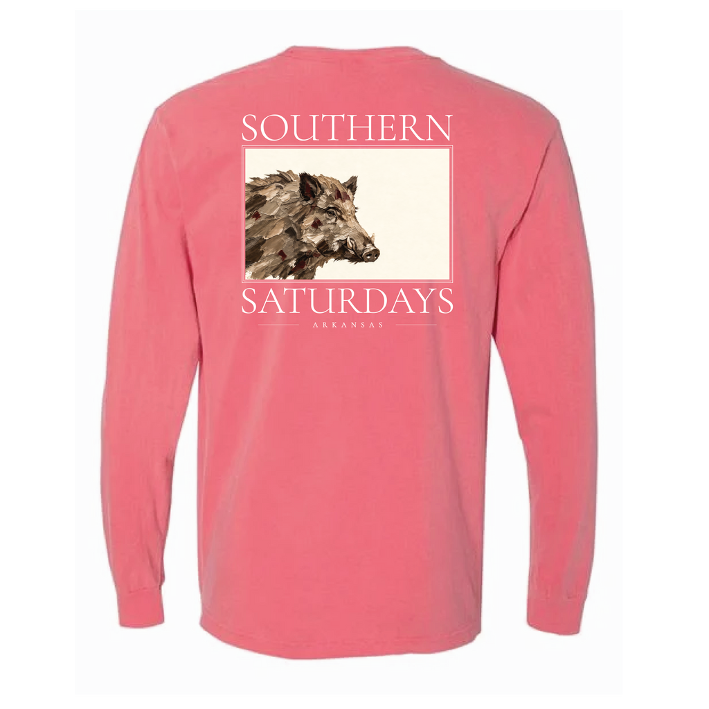 AR - Southern Saturdays Wild Hog Long Sleeve Pocket Tee