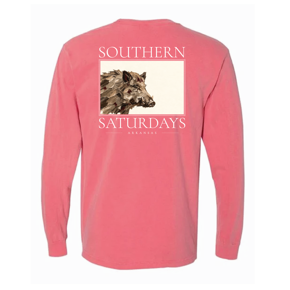 AR - Southern Saturdays Wild Hog Long Sleeve Pocket Tee