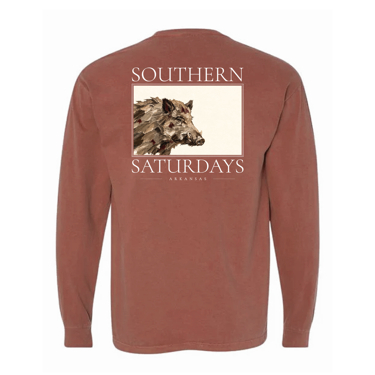 AR - Southern Saturdays Wild Hog Long Sleeve Pocket Tee