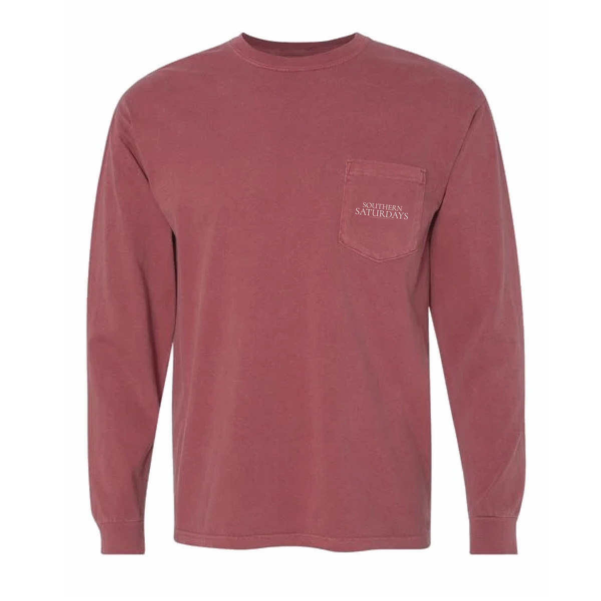 AL - Southern Saturdays Elephant Long Sleeve Pocket Tee