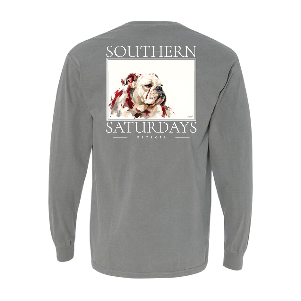 GA - Southern Saturdays Bulldog Long Sleeve Tee