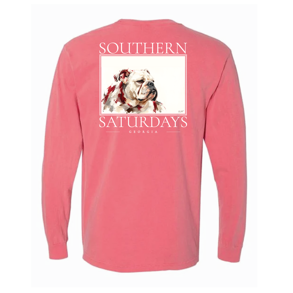 GA - Southern Saturdays Bulldog Long Sleeve Tee